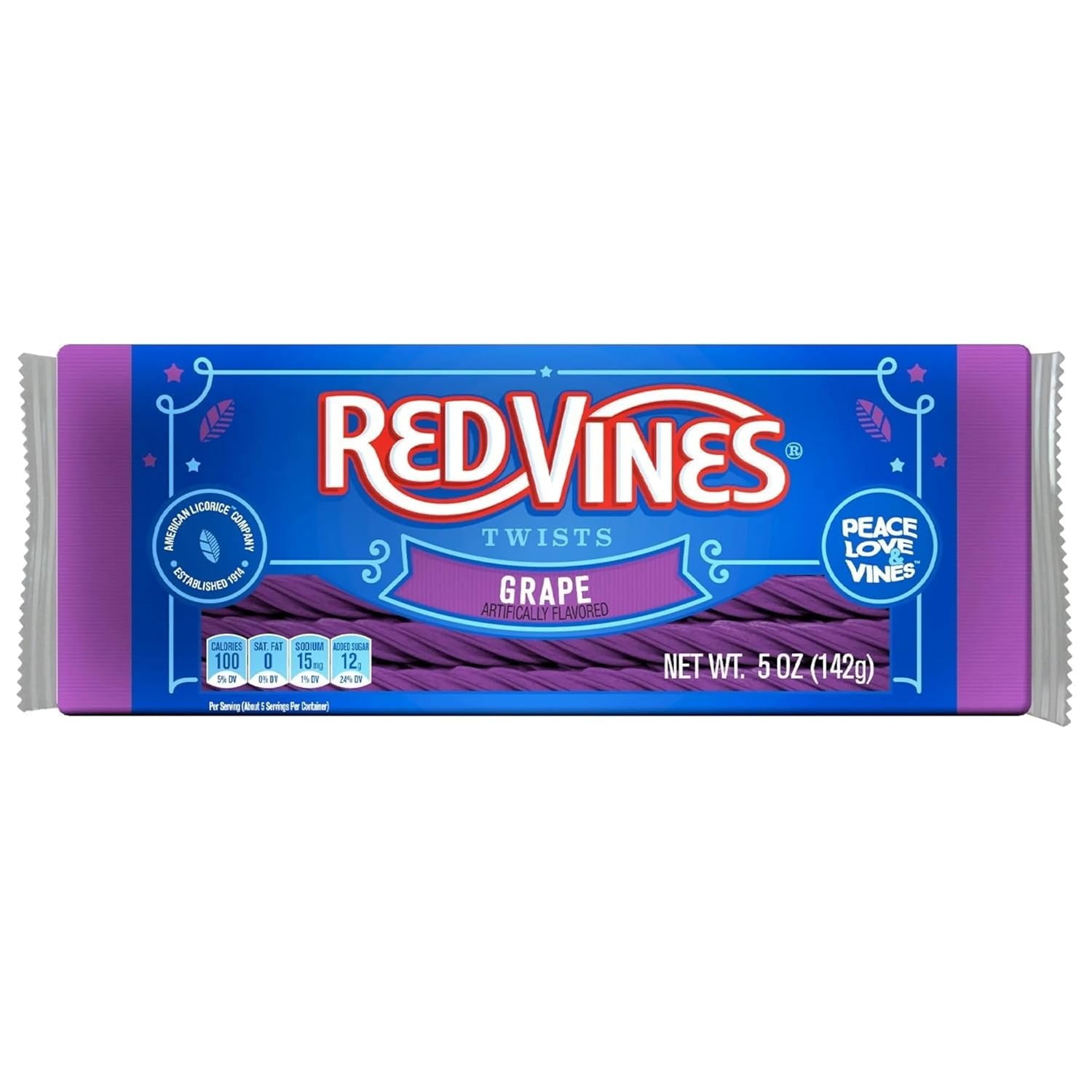 Red Vines comparación de tamaño junto a una mano para escala
