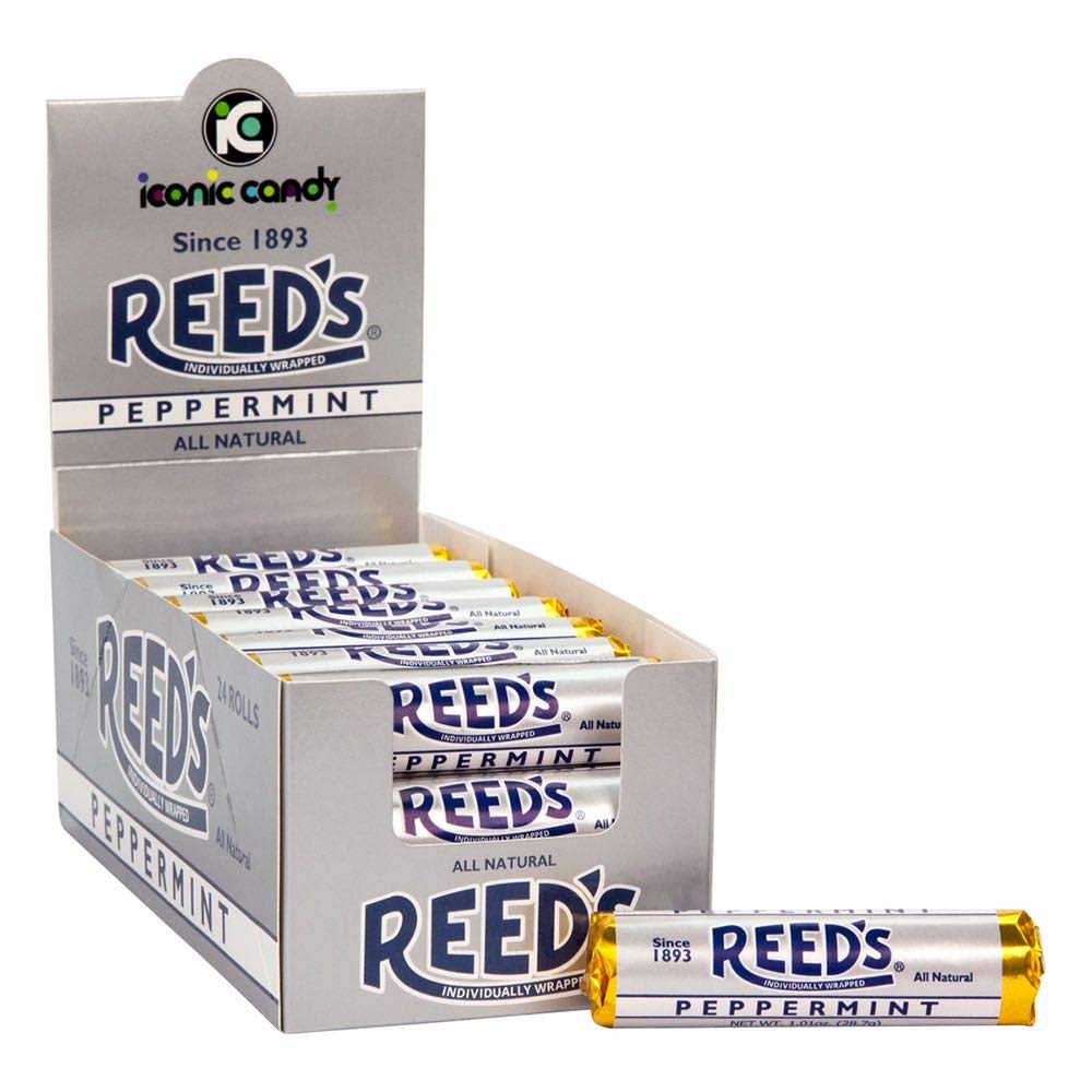 Reed's empaque frontal mostrando 24 rollos, fácil identificación y almacenamiento