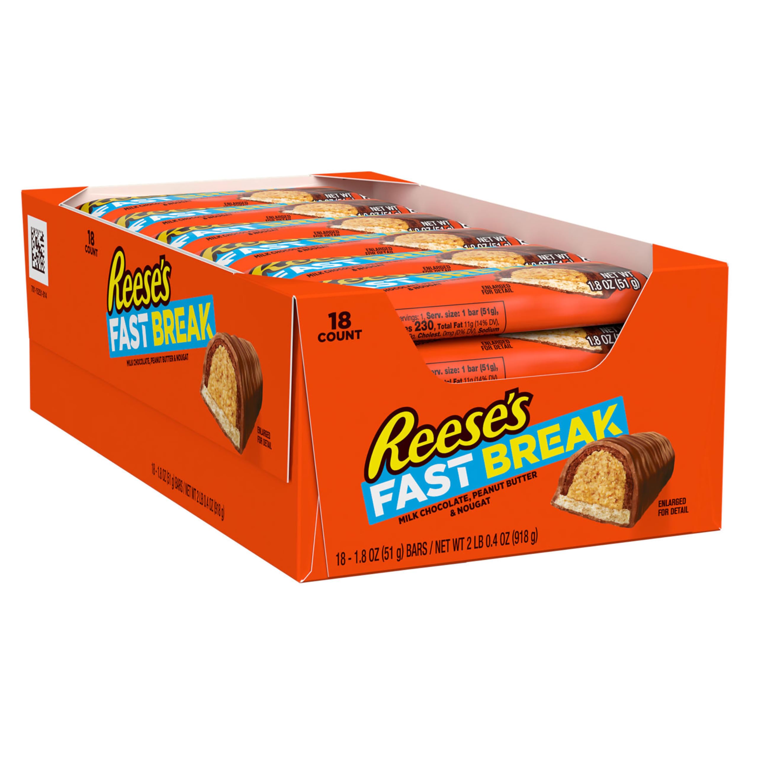 REESE'S primer plano de la textura del nougat y relleno creando sensación apetitosa