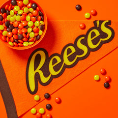 Reese's Pieces caja en mano para comparar escala y facilidad de transporte