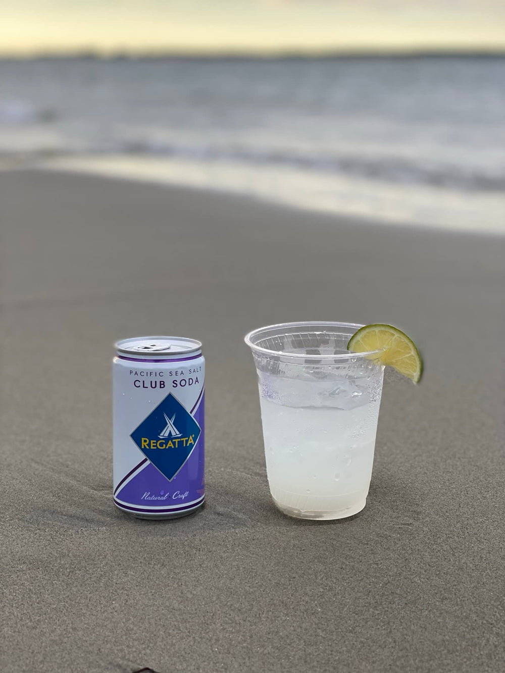 Regatta latas sobre mantel de picnic para uso exterior