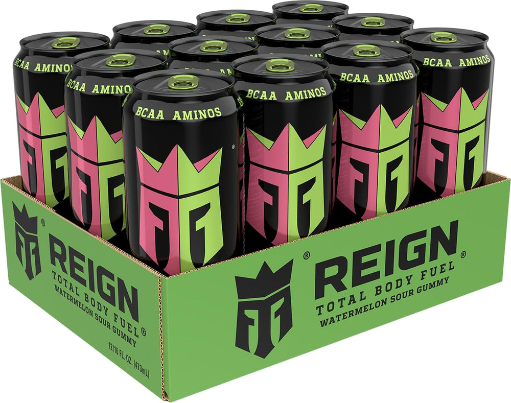 REIGN detalle de etiqueta con ingredientes y beneficios visibles