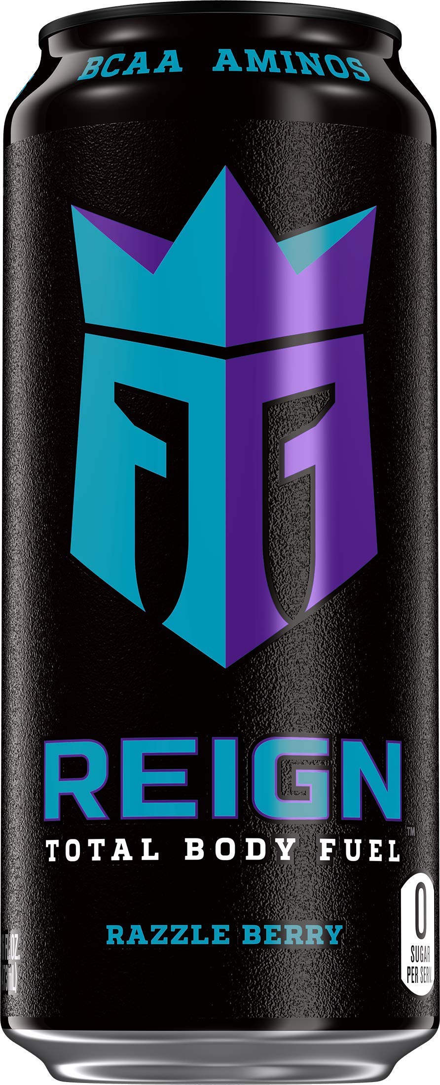 Reign lata abierta con vapor frío, marca y impulso de energía visible