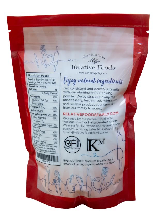 Relative Foods primer plano de textura del polvo, muestra pureza y finura