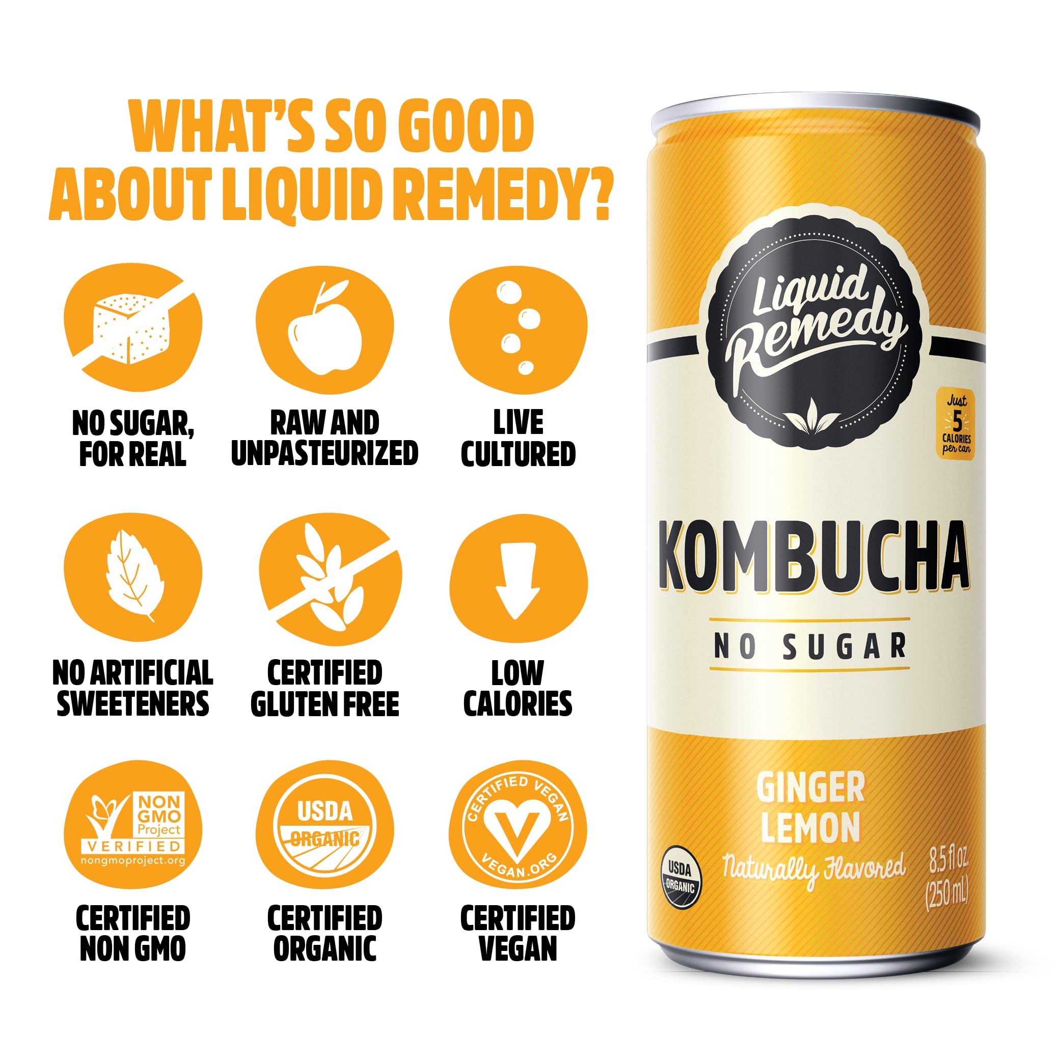 Remedy lata en mano que demuestra tamaño práctico de 250 ml