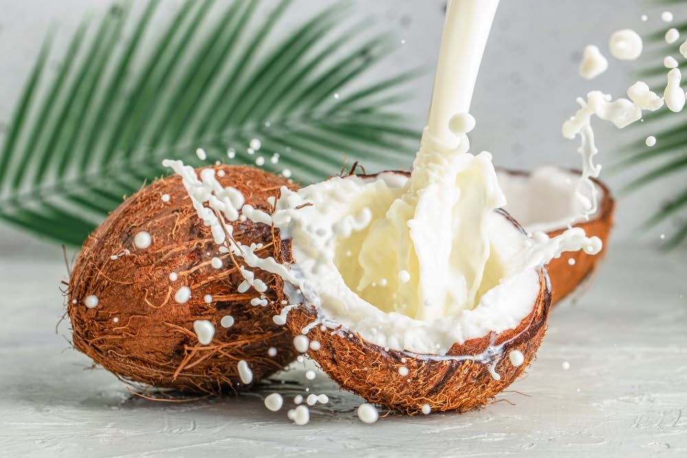 Rex crema de coco en mesa tropical estilo vida para inspiración de uso