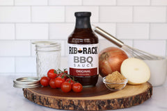 Rib Rack primer plano de textura espesa que facilita glaseado y caramelización