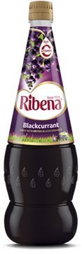 Ribena botella 1500ml mostrando etiqueta y sabor grosella para bebidas familiares