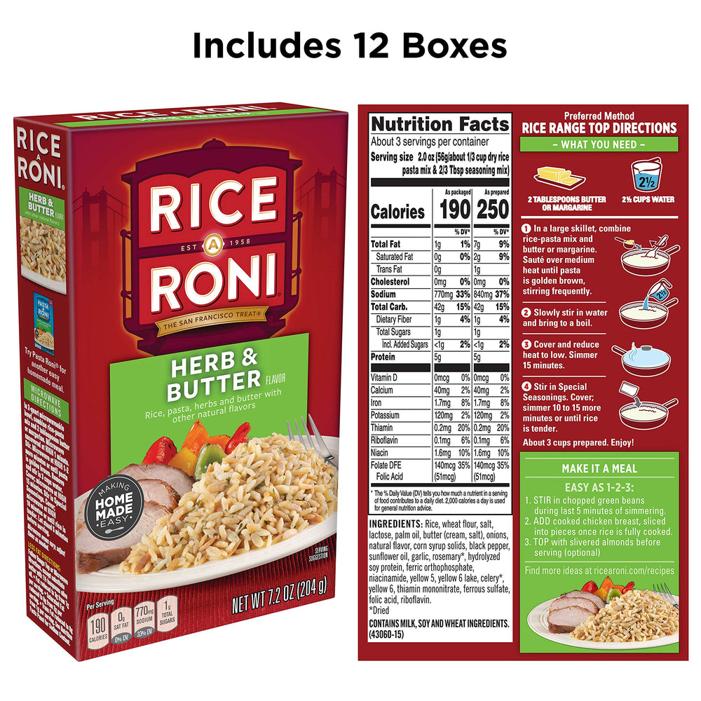 Rice-A-Roni primer plano de la textura del arroz y fideos