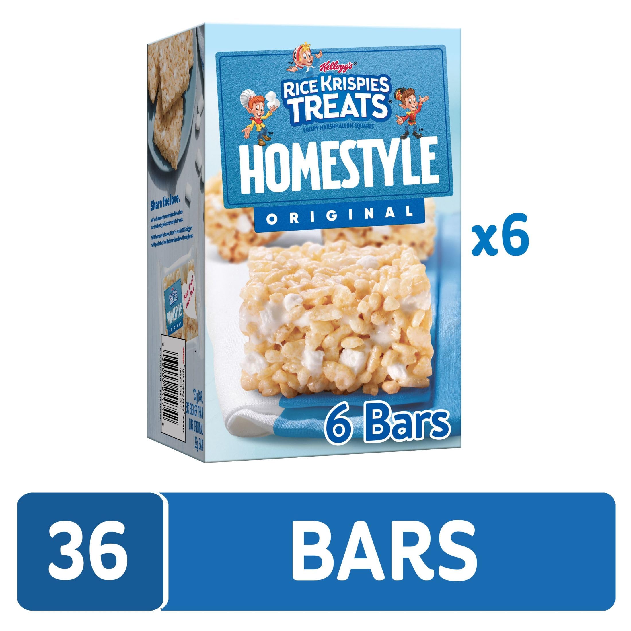 RICE KRISPIES TREATS caja abierta con seis barras lista para llevar
