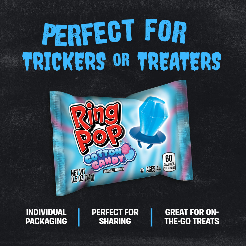 Ring Pop comparación en mano para mostrar tamaño y facilidad de uso