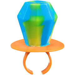 Ring Pop comparación de tamaño con una mano para visualizar 560 g y porciones