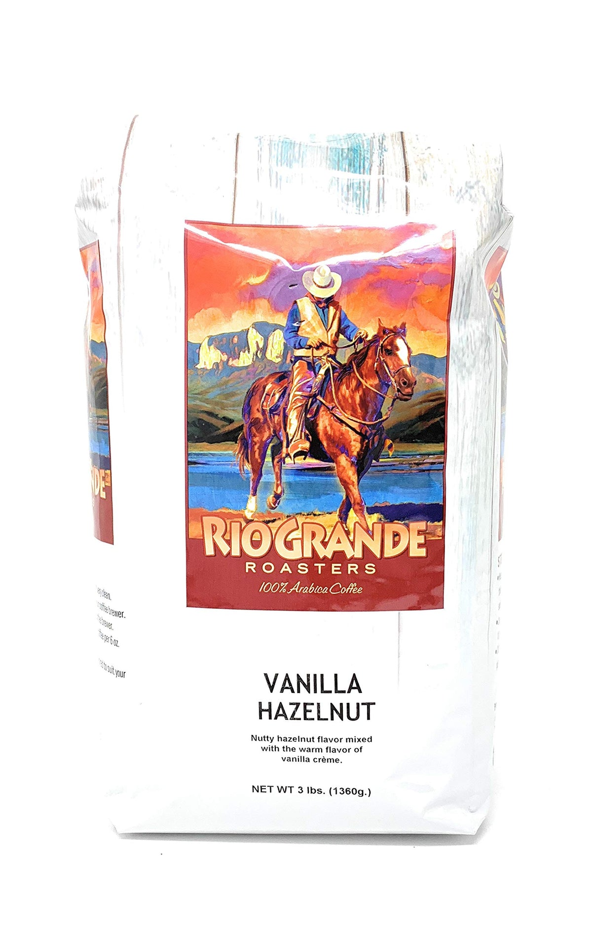 Rio Grande Roasters frente del empaque 3 lb mostrando marca y frescura