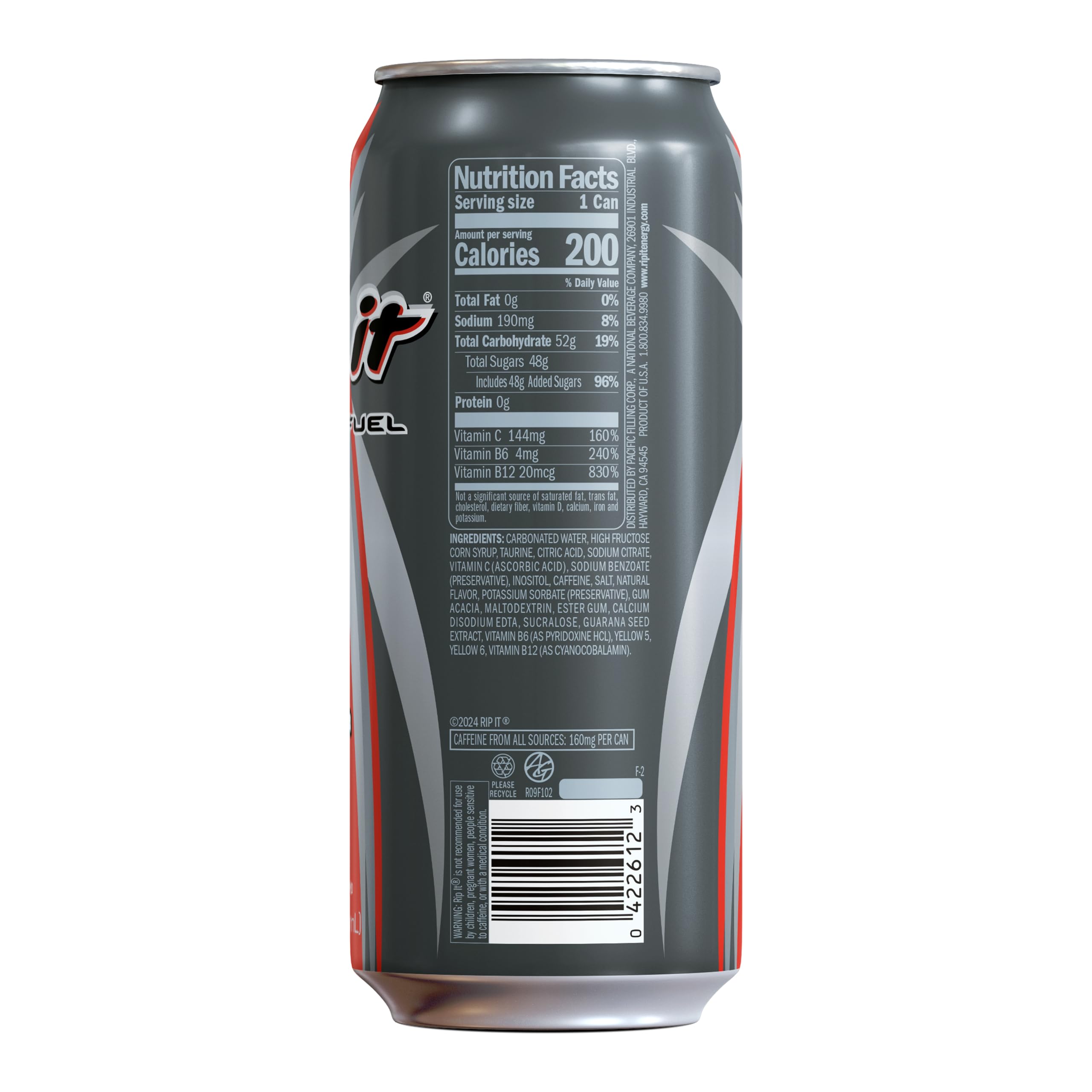 Rip It pack de 12 latas sobre mesa mostrando la cantidad y ahorro