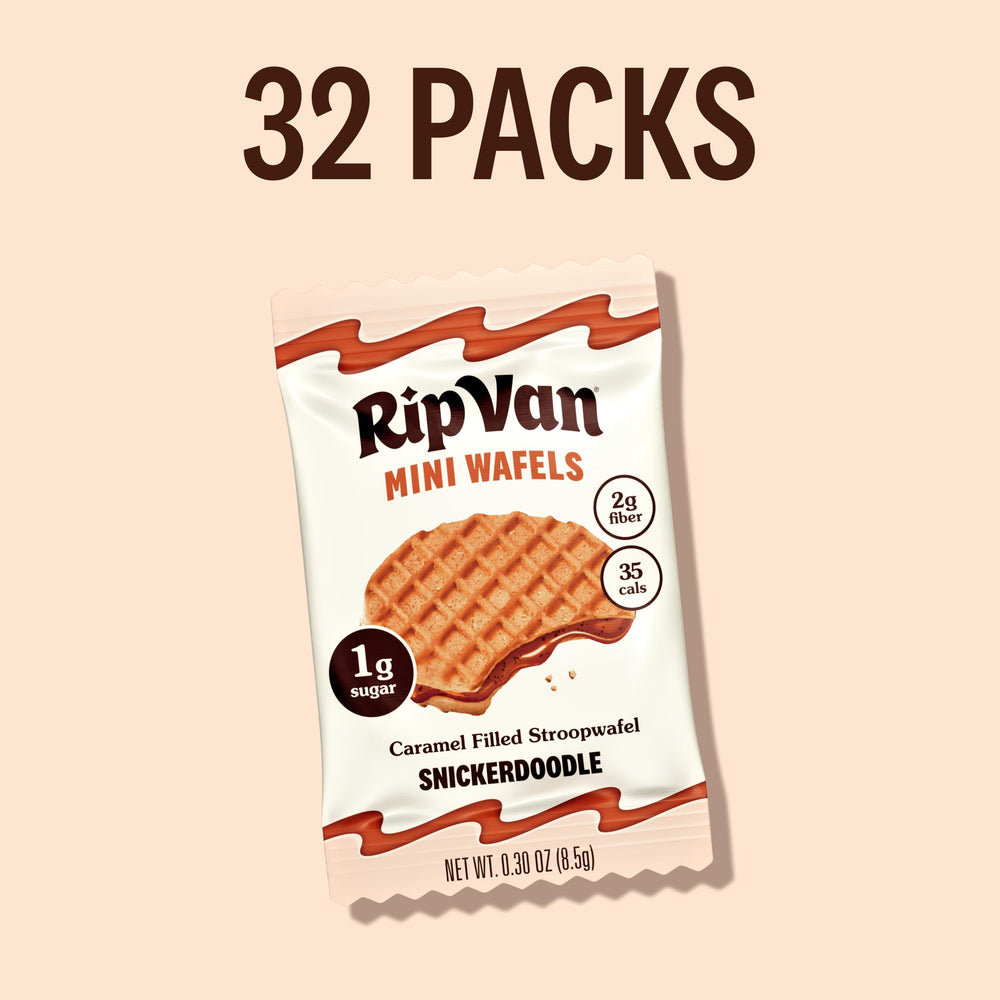 Rip Van caja abierta con 32 unidades empaques individuales para conservar frescura