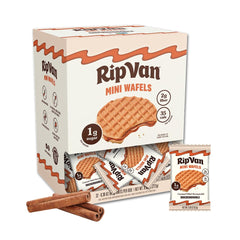 Rip Van empaque frontal mostrando 32 minis y beneficios keto