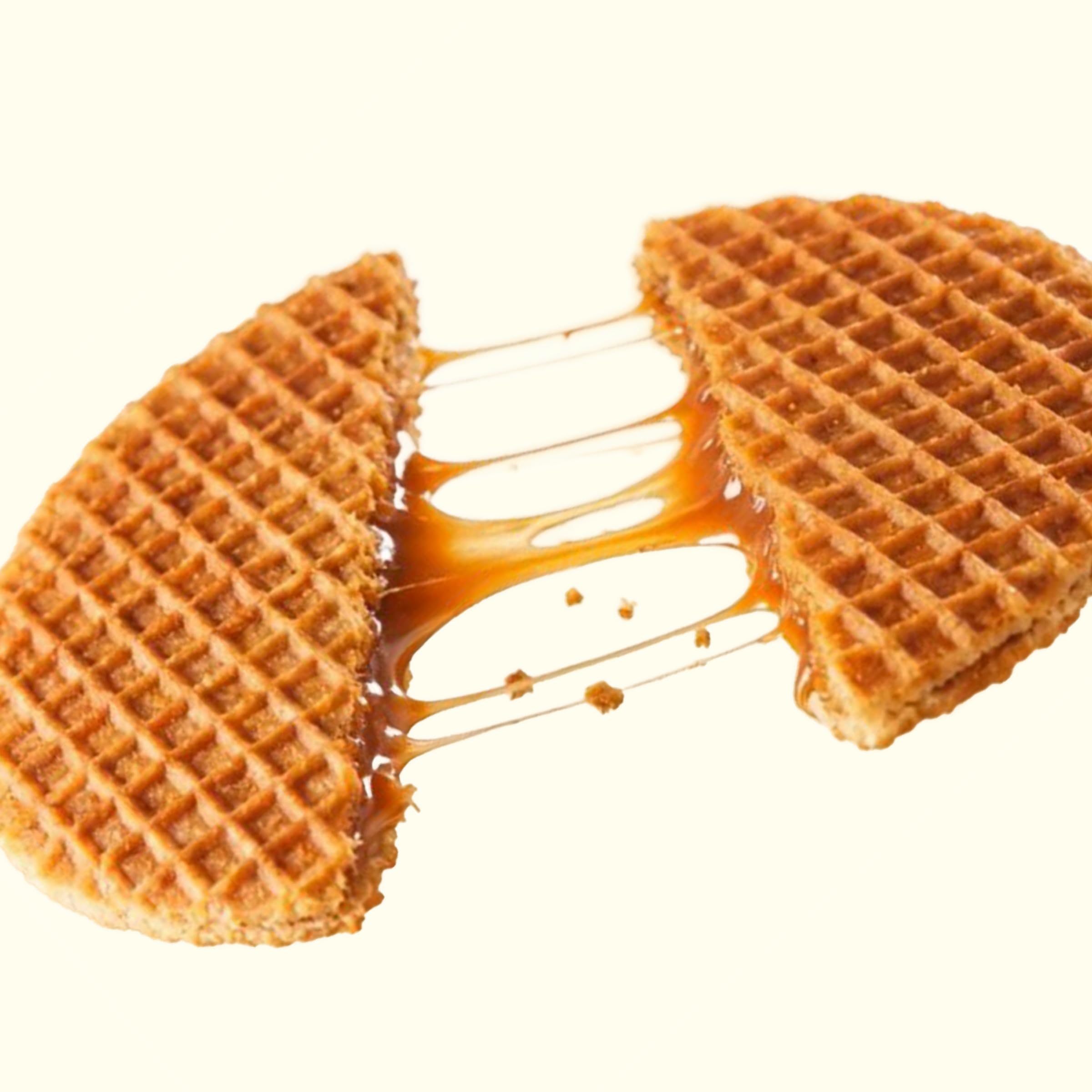 Rip Van Wafels stroopwafel sobre taza de café para intensificar sabor y aroma