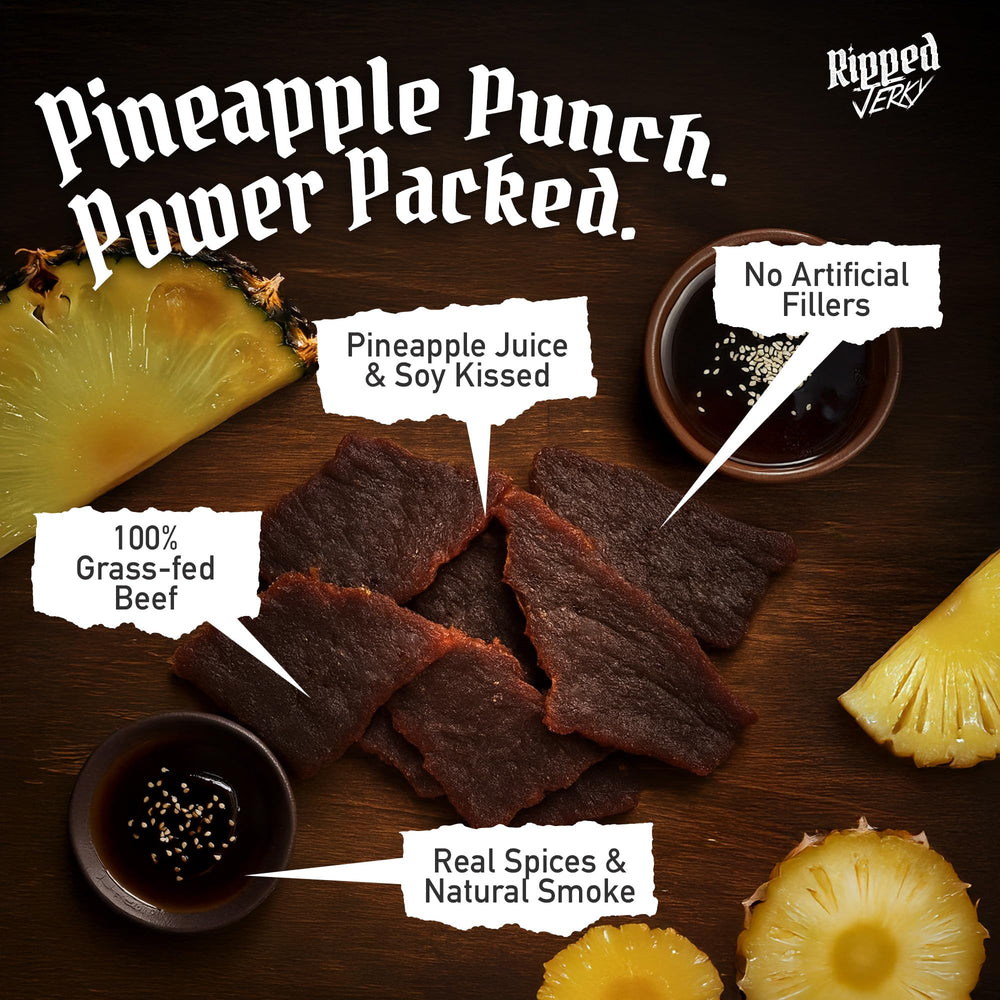 RIPPED JERKY comparación de tamaño en mano para ver porción y conveniencia
