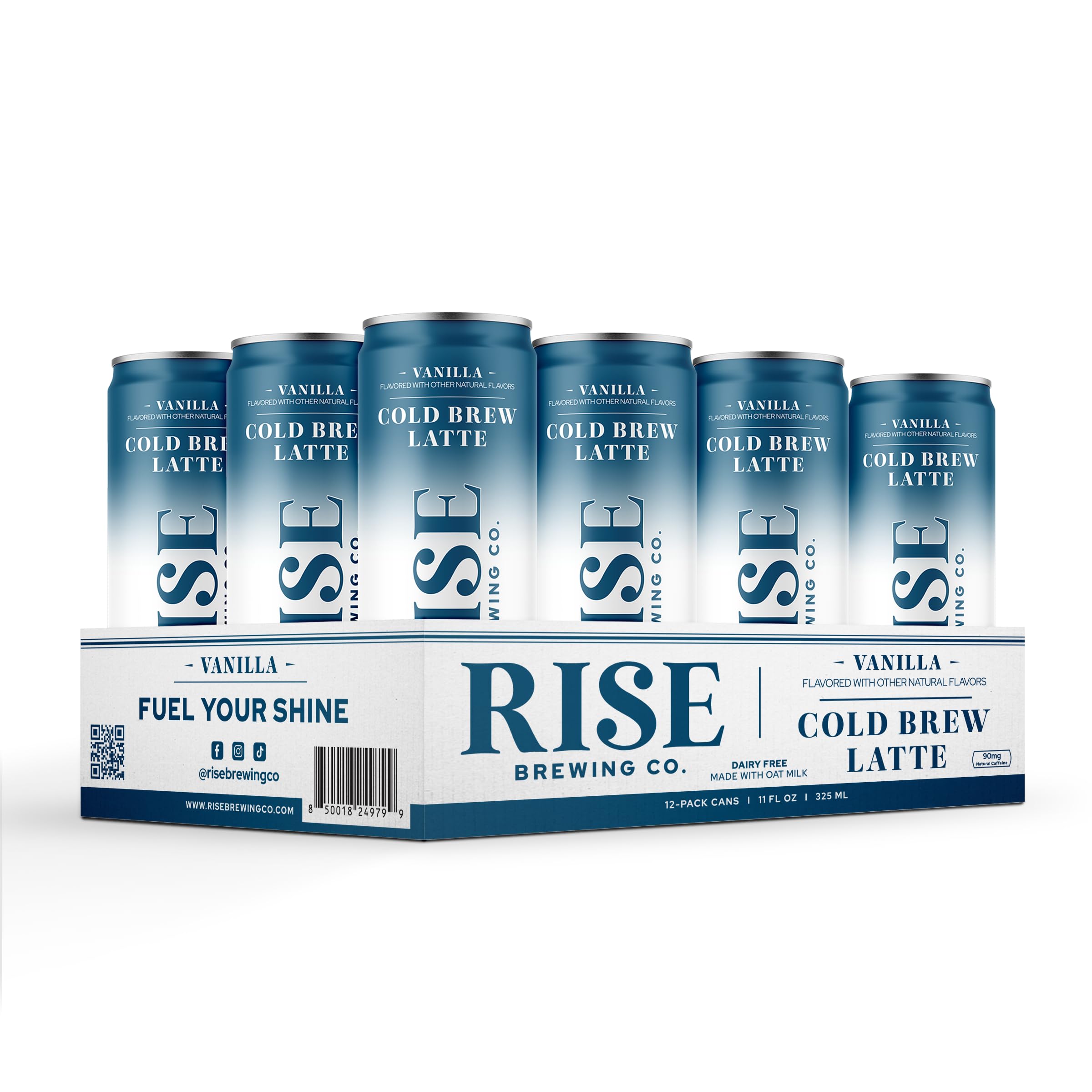 RISE Brewing Co. lata en mano, bebida lista para beber y aportar energía