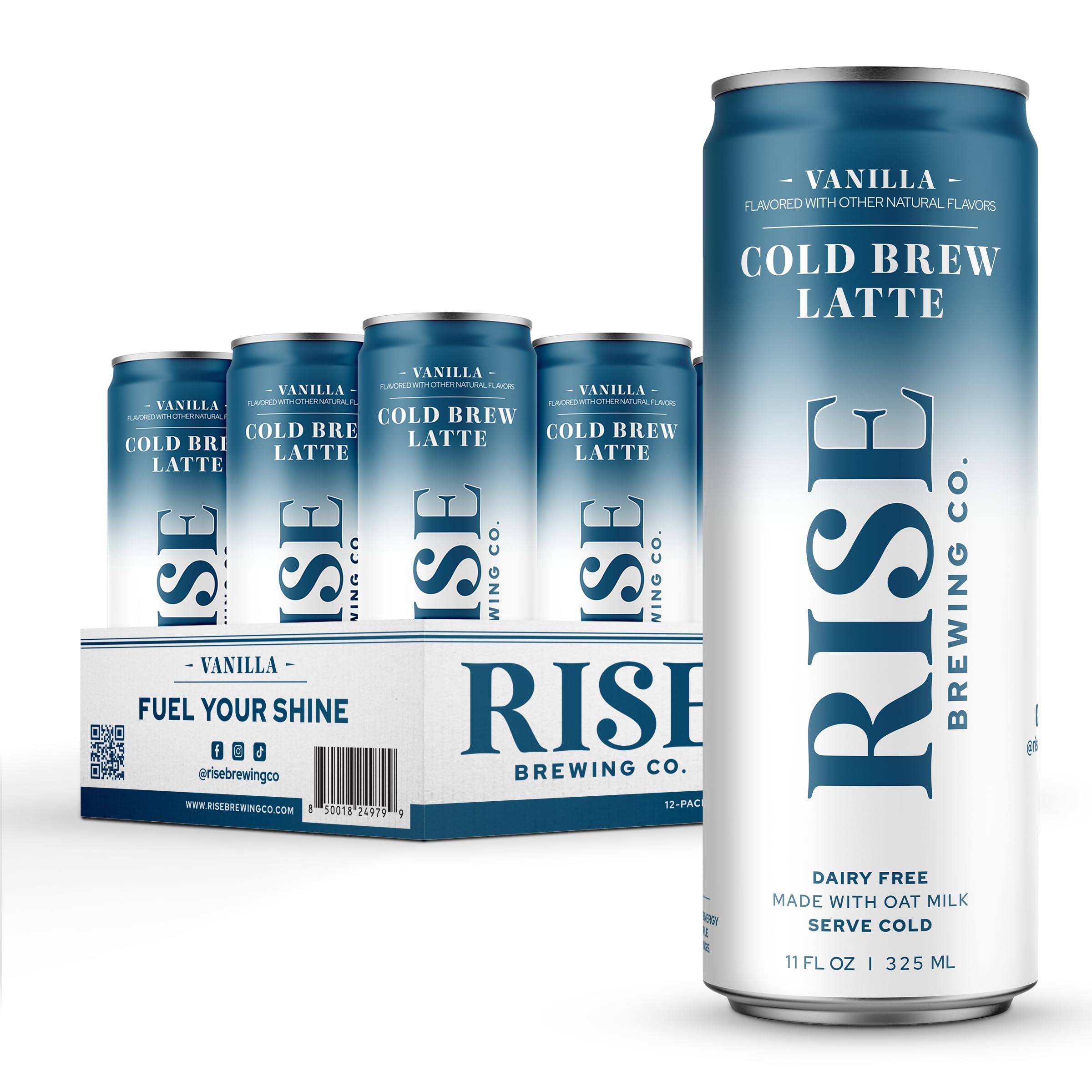 RISE Brewing Co. lata frontal mostrando diseño y conveniencia para llevar