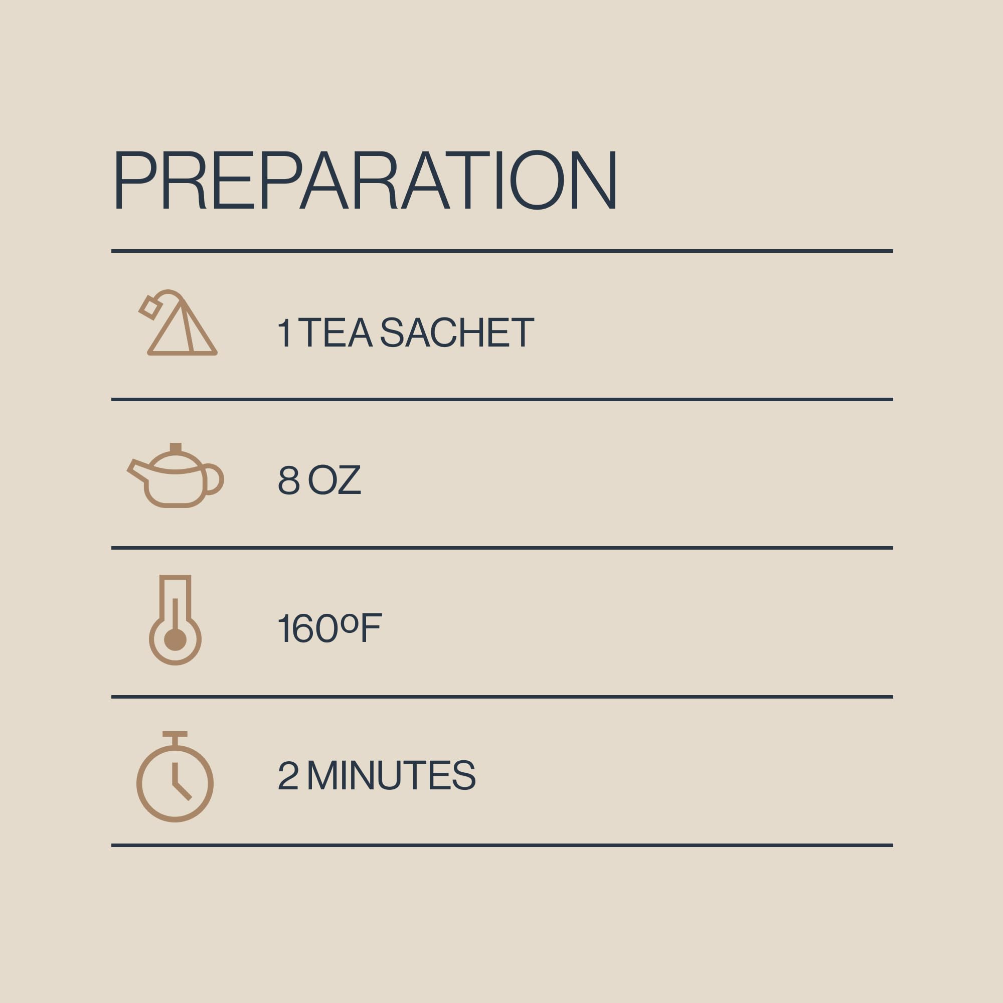 Rishi Tea comparación de tamaño con mano para visualizar 30 unidades