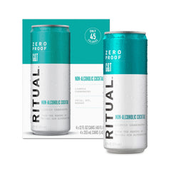 Ritual Zero-Proof lata frontal mostrando diseño y conveniencia