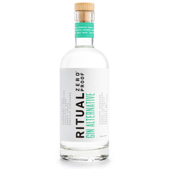 Ritual Zero-Proof botella frontal mostrando diseño y volumen, ideal para coctelería
