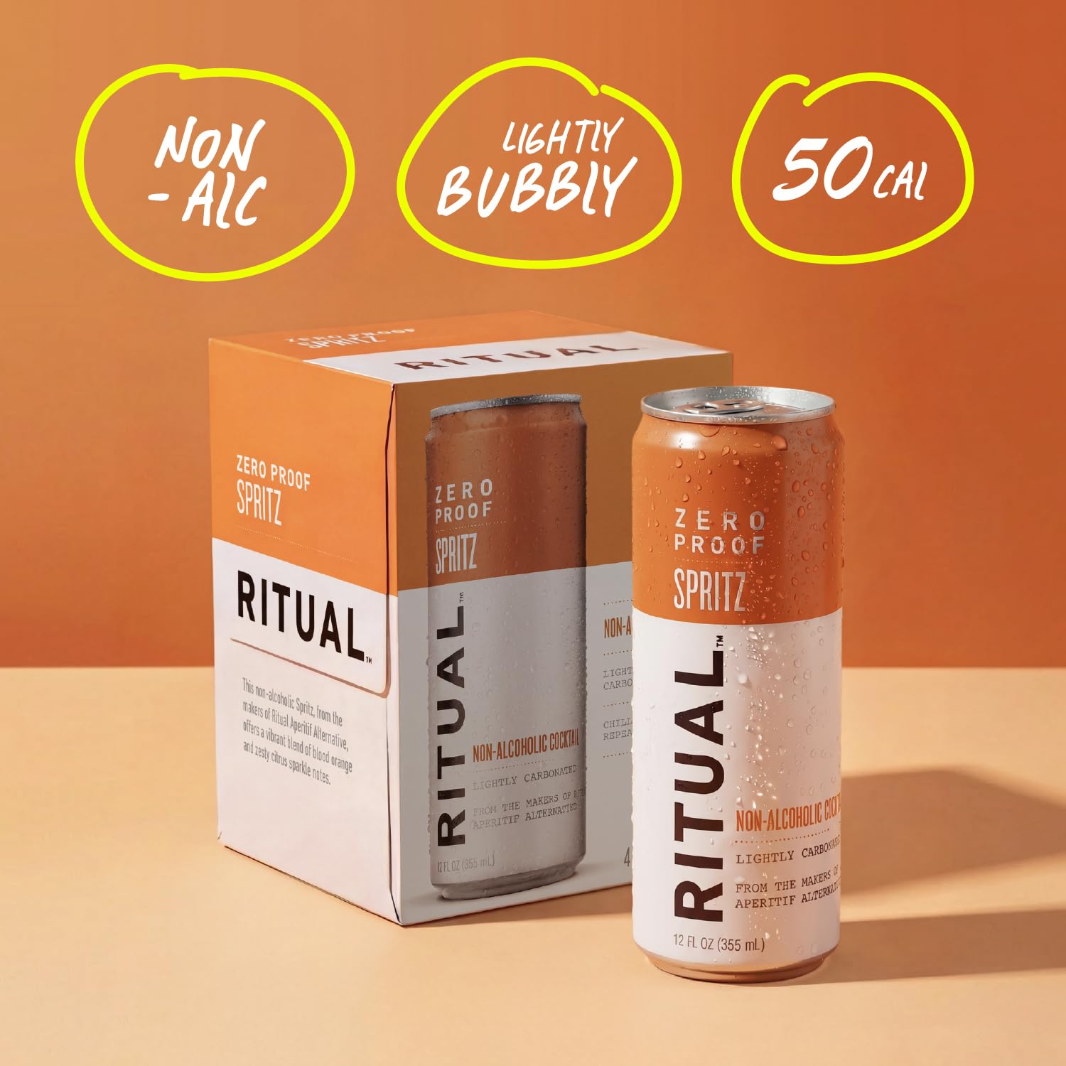 Ritual Zero-Proof detalle de burbujas destacando carbonatación ligera