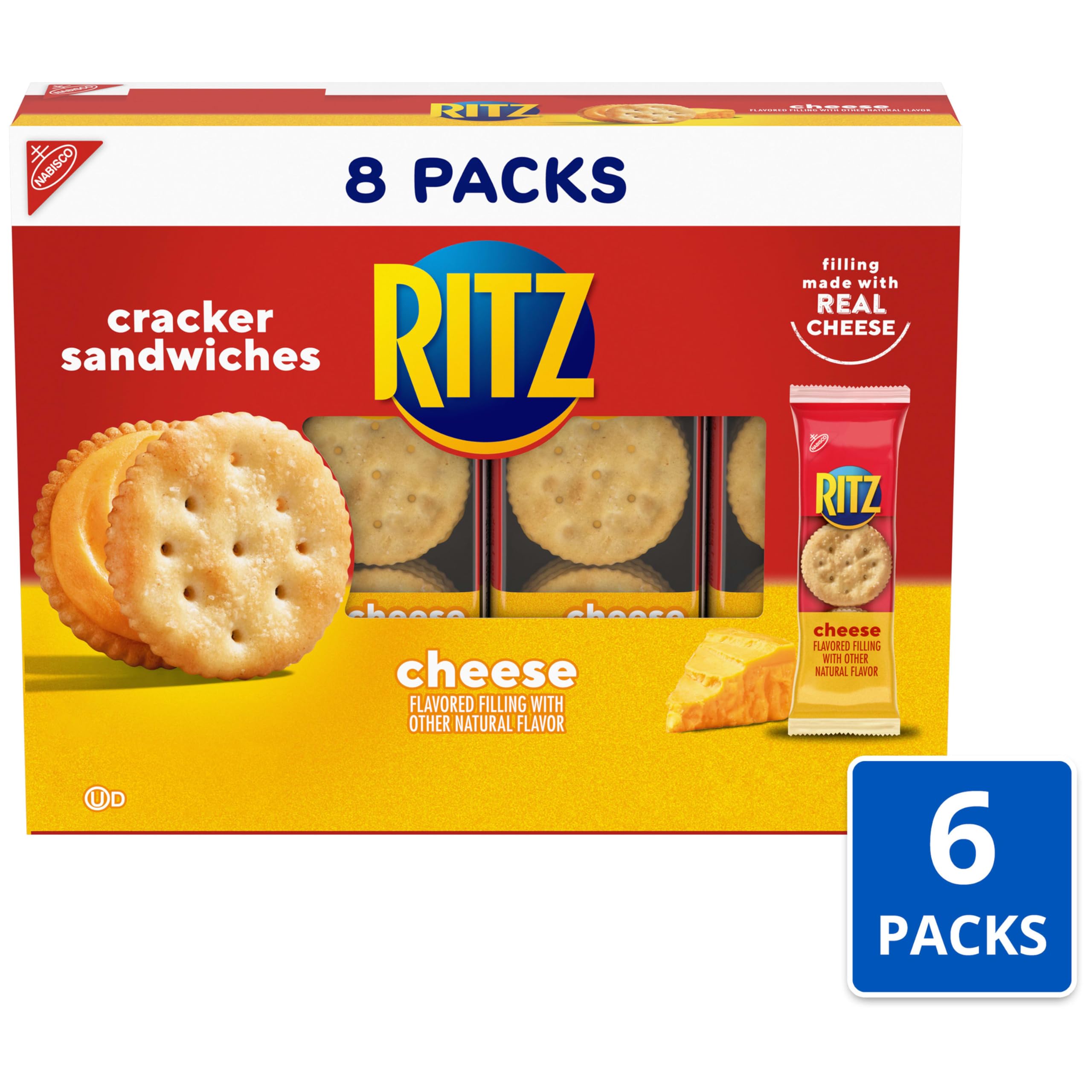 RITZ grupo de sándwiches en plato mostrando textura crujiente