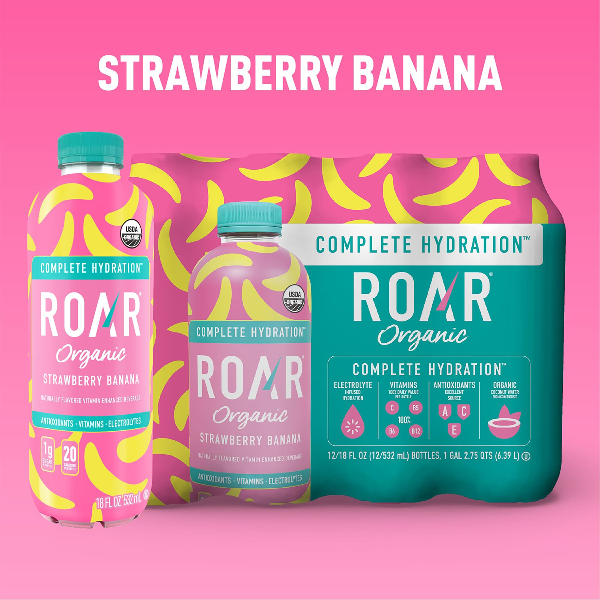 ROAR etiqueta nutricional detalle vitaminas y electrolitos visibles