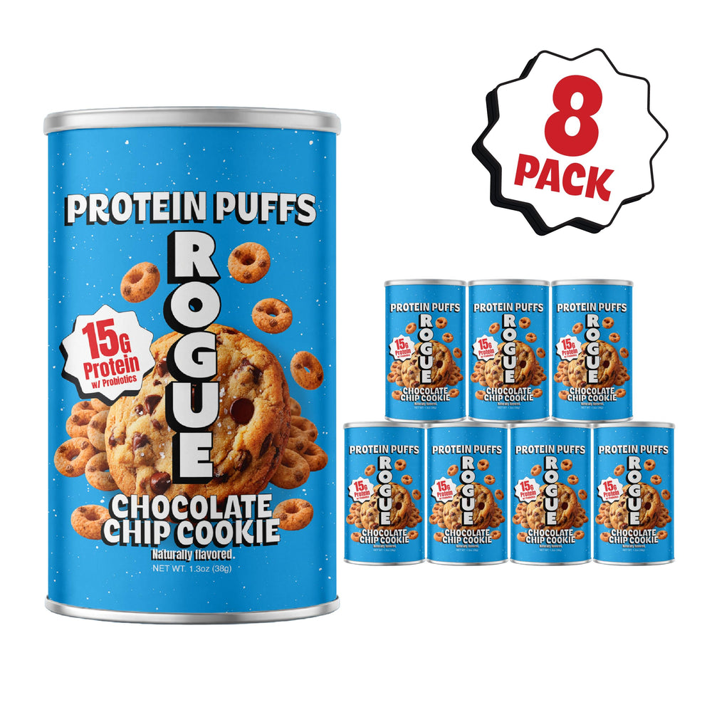 Rogue Snacks primer plano de textura crujiente destacando proteína