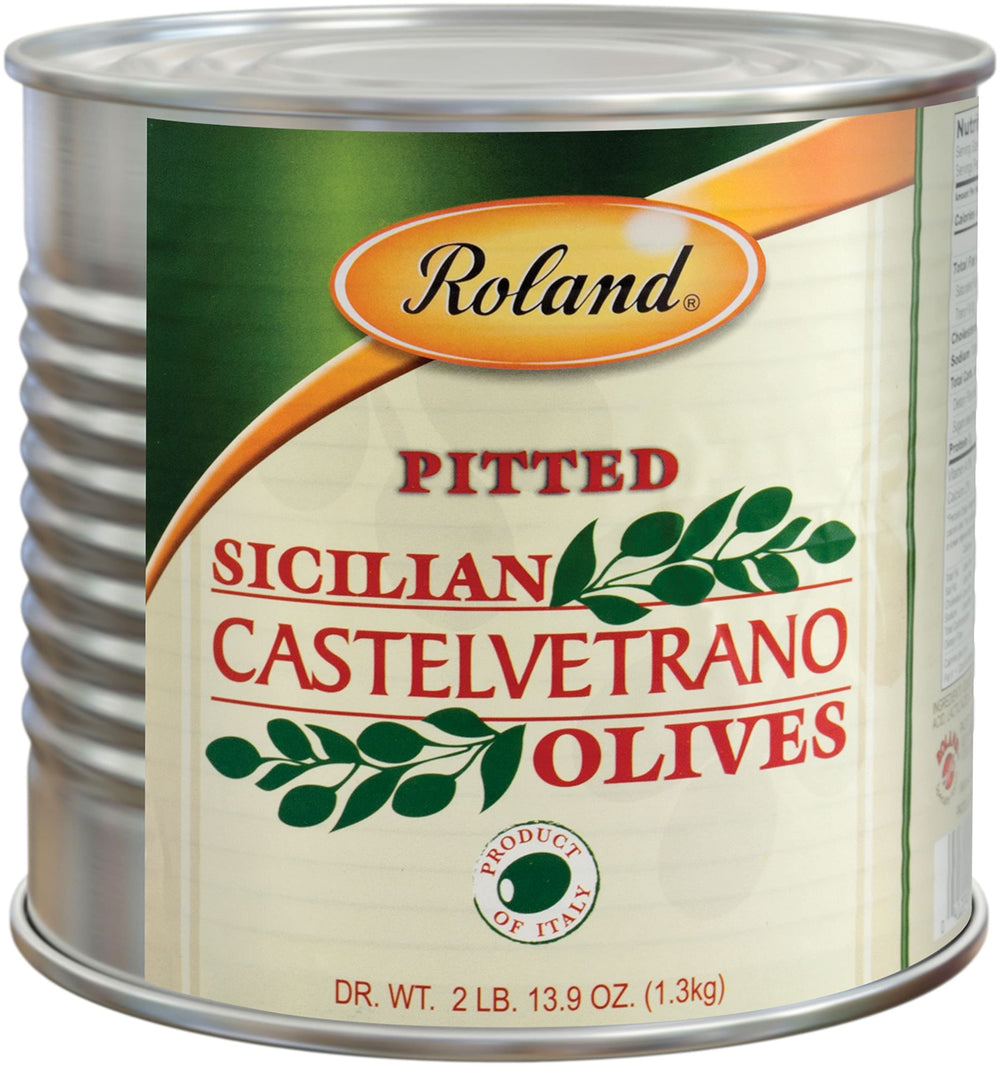 Roland Foods lata frontal de Castelvetrano sin hueso, lista para servir