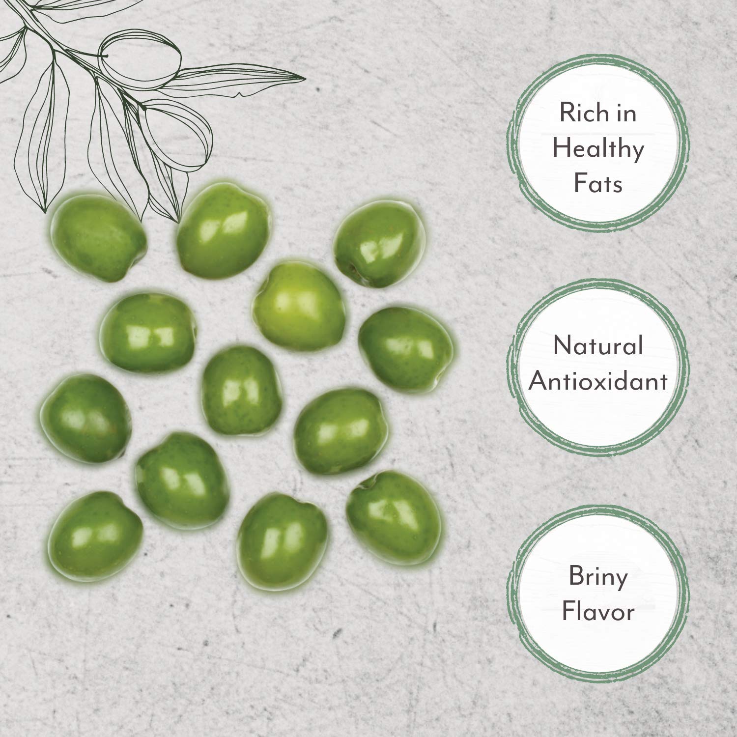 Roland Foods bowl con aceitunas Castelvetrano listas para servir, ideal para aperitivos