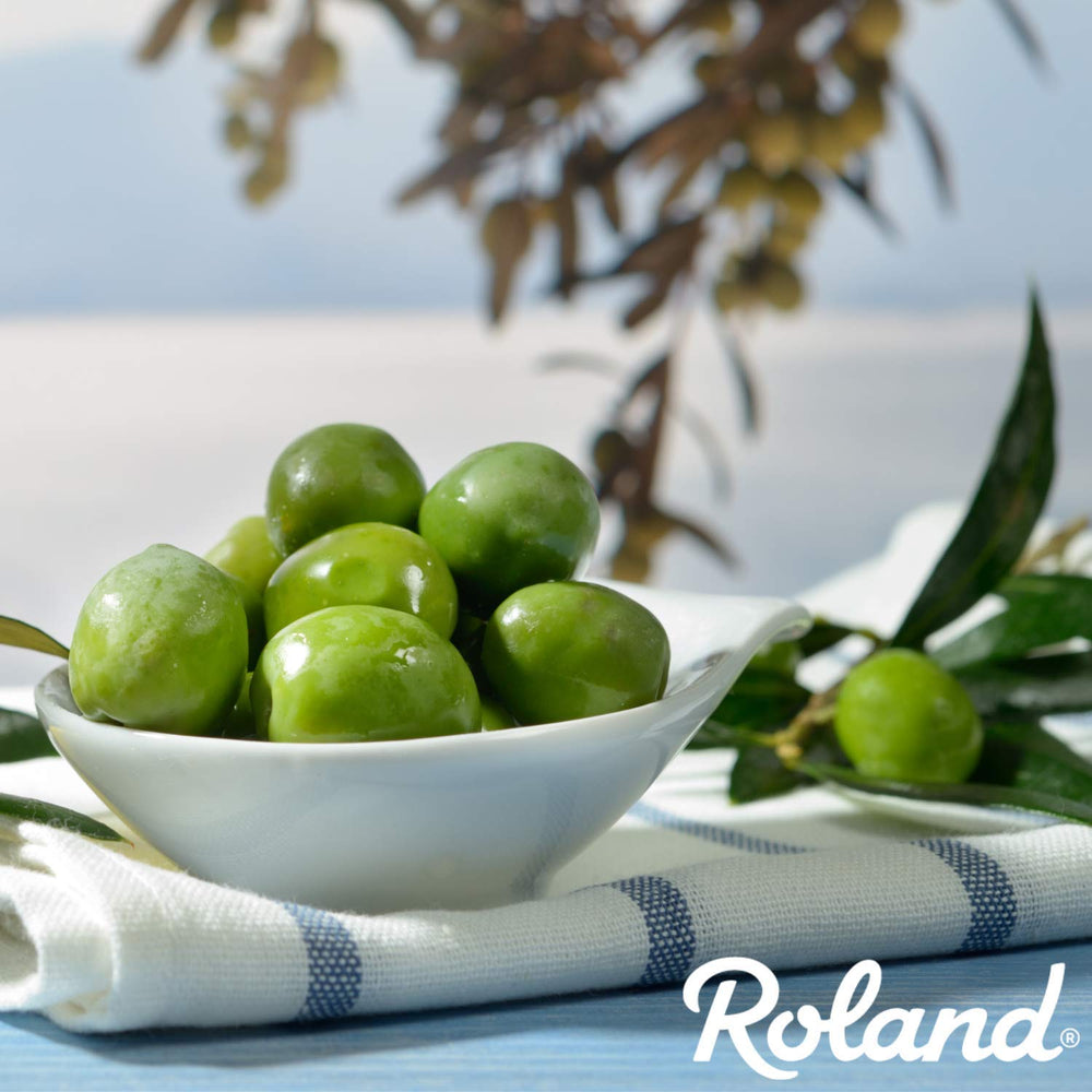 Roland Foods comparación de tamaño con mano, muestra porciones y escala práctica