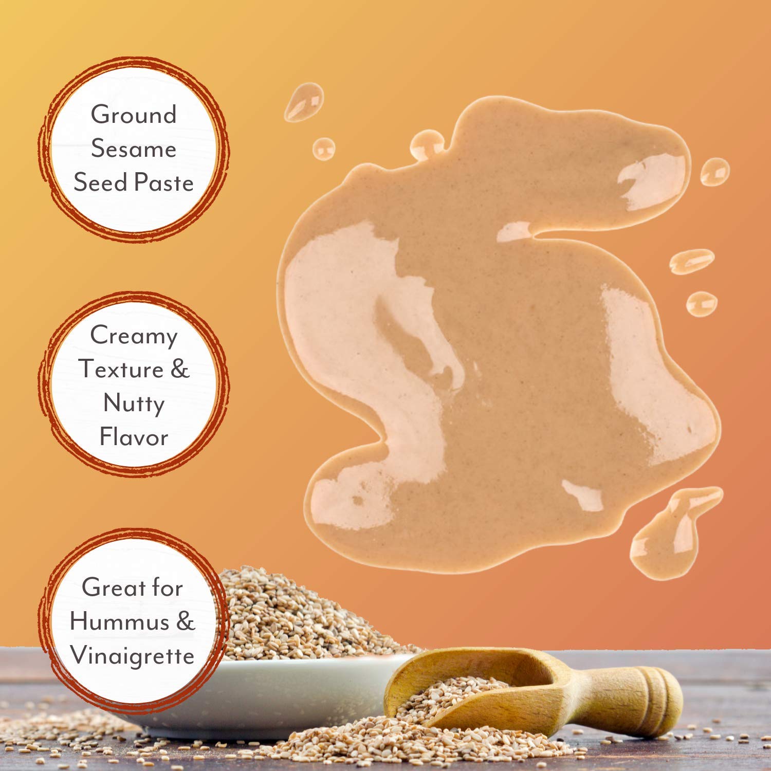 Roland Foods tahini integrado en hummus casero para mejor cremosidad