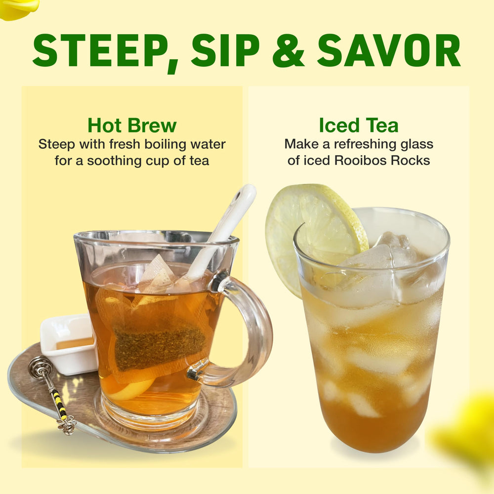 Rooibos Rocks servicio frío con hielo ideal para bebidas refrescantes