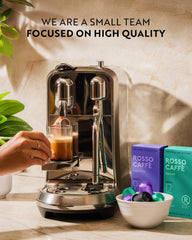 ROSSO CAFFÈ cápsula insertada en máquina Original demostrando compatibilidad