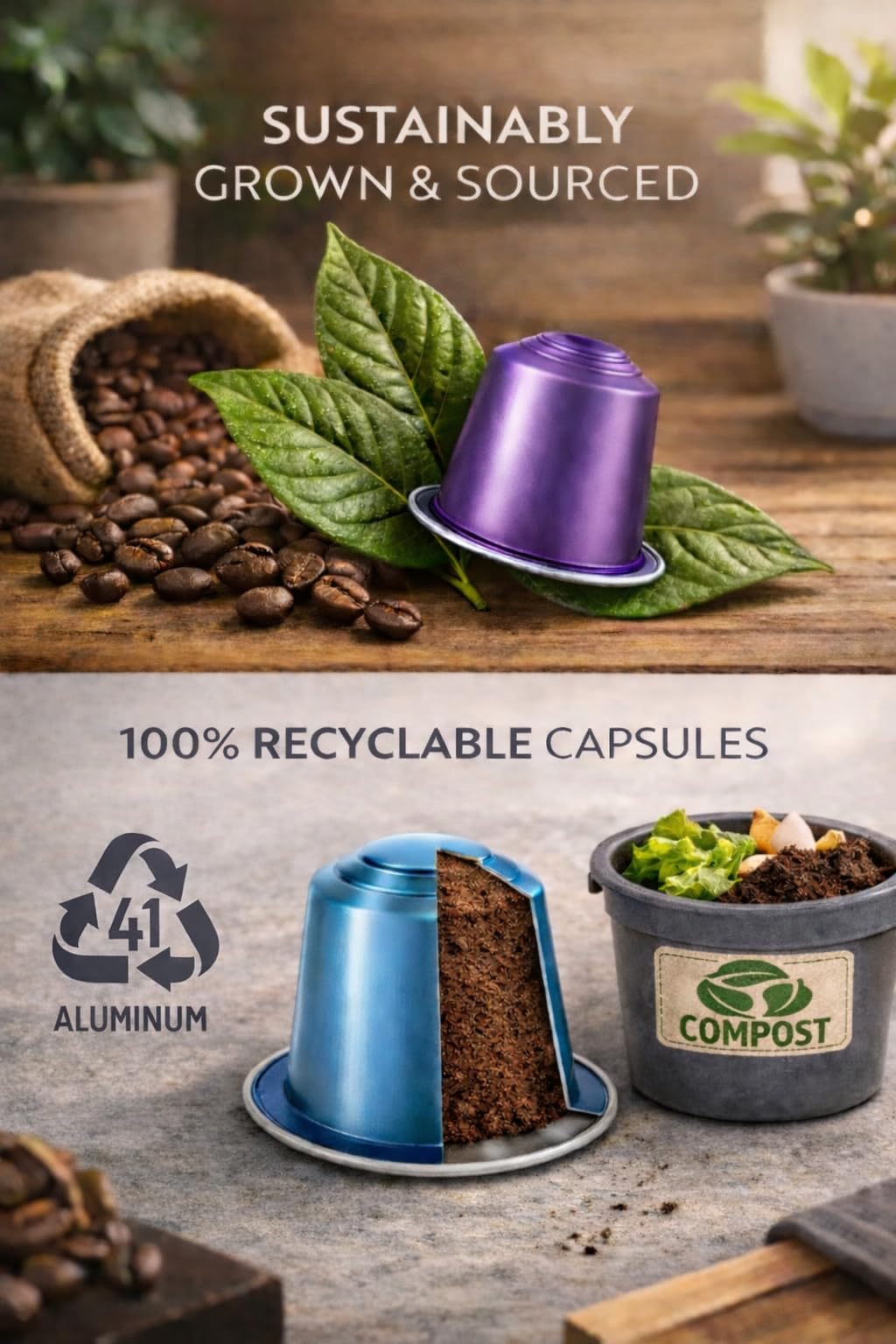 ROSSO CAFFÈ cápsula insertada en máquina Nespresso Original, compatibilidad garantizada