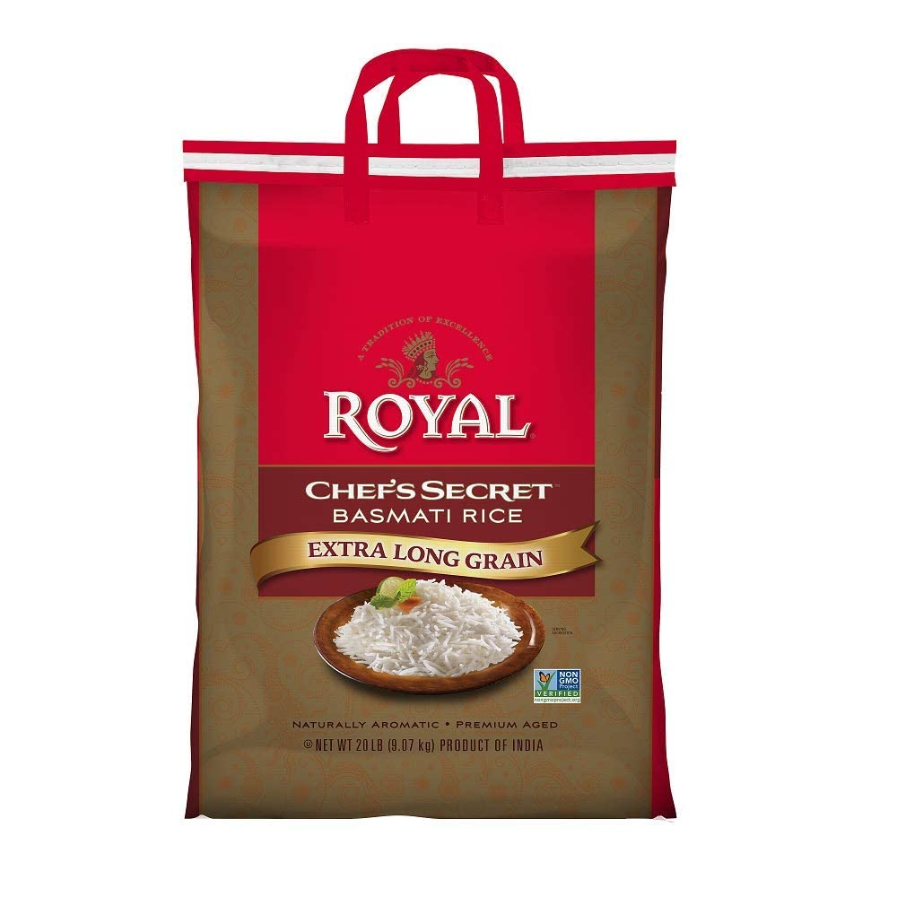 Royal empaque frontal de 20 lb mostrando cantidad y uso profesional