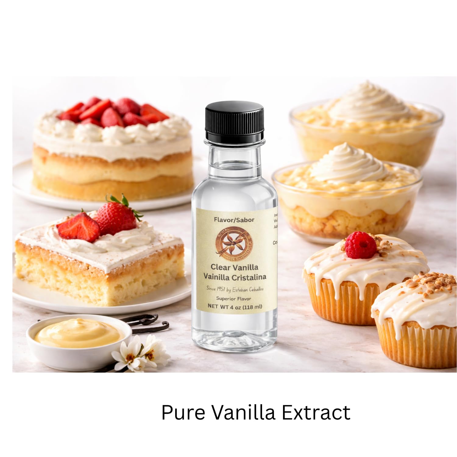 Royal Artisan Vanilla textura cristalina resaltando pureza y claridad