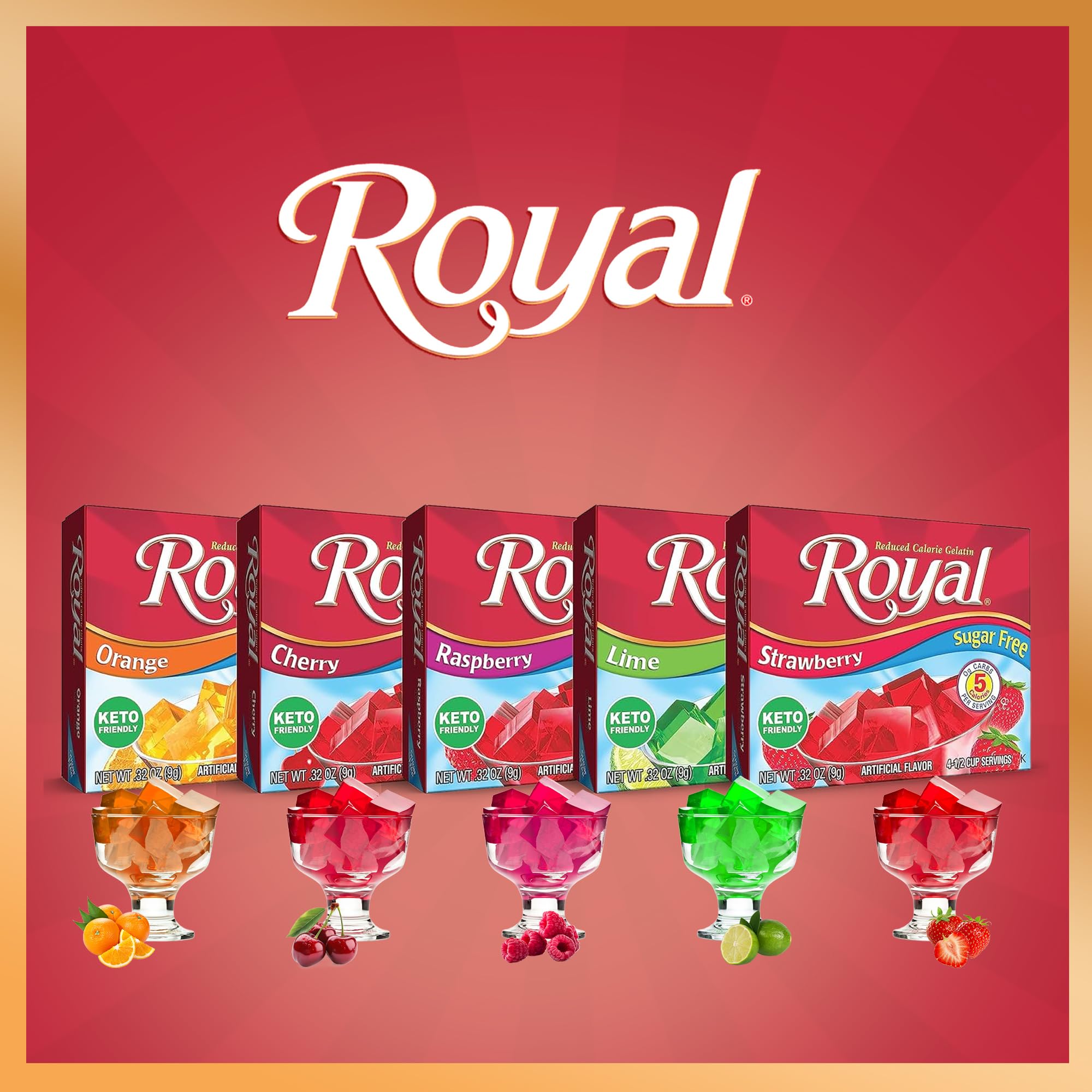 Royal gelatina en cocina familiar Royal, útil para reuniones y cenas rápidas
