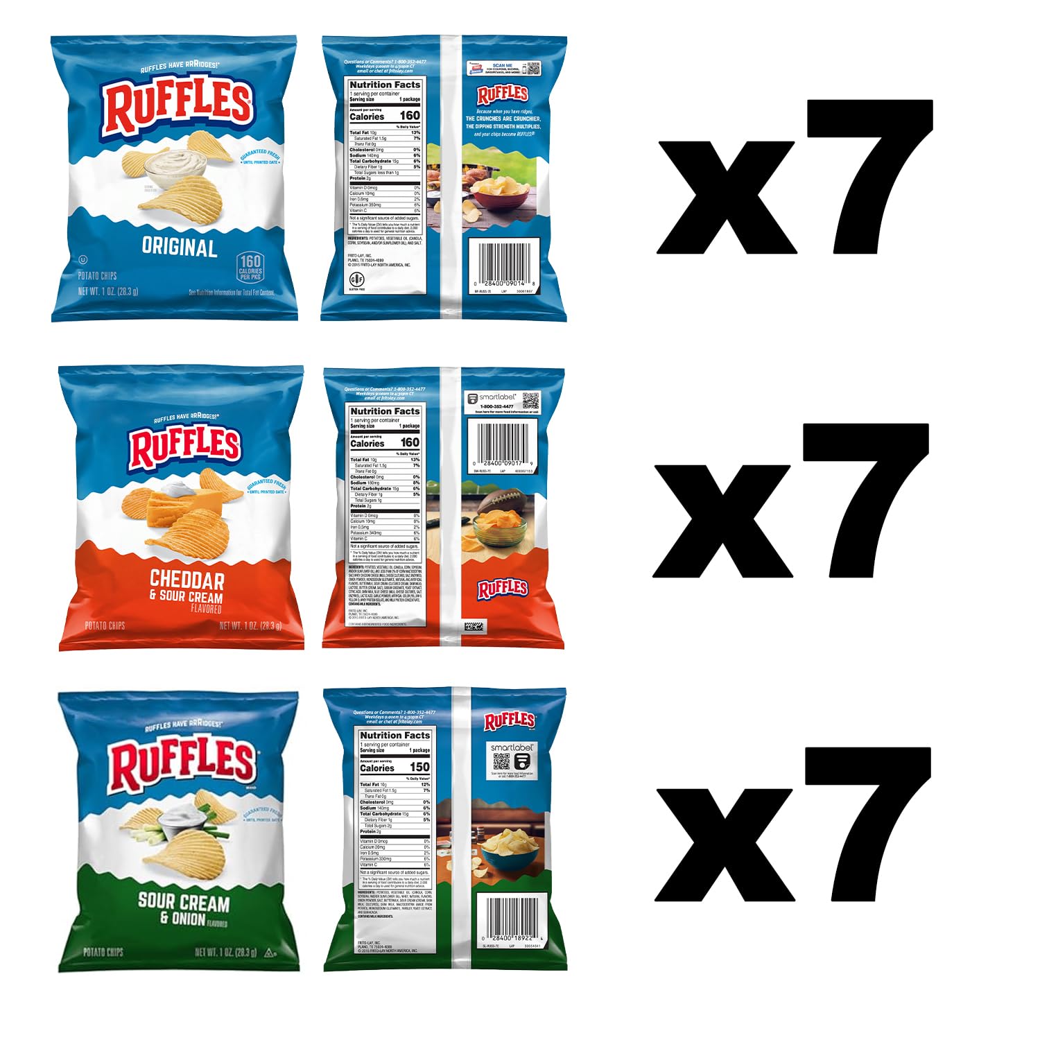 Ruffles detalle de las ondulaciones gruesas que resisten dips