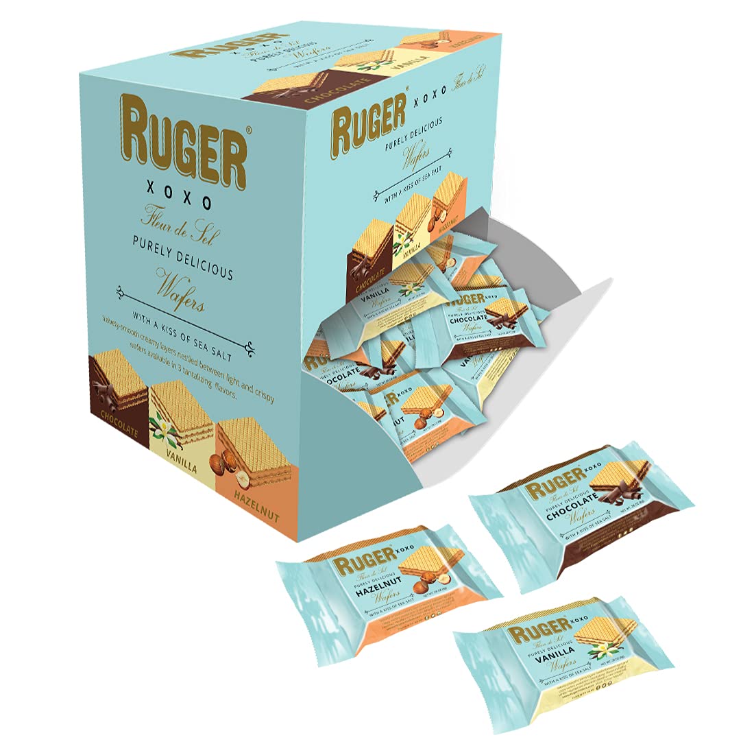 RUGER display frontal mostrando 96 wafers listos para compartir y vender
