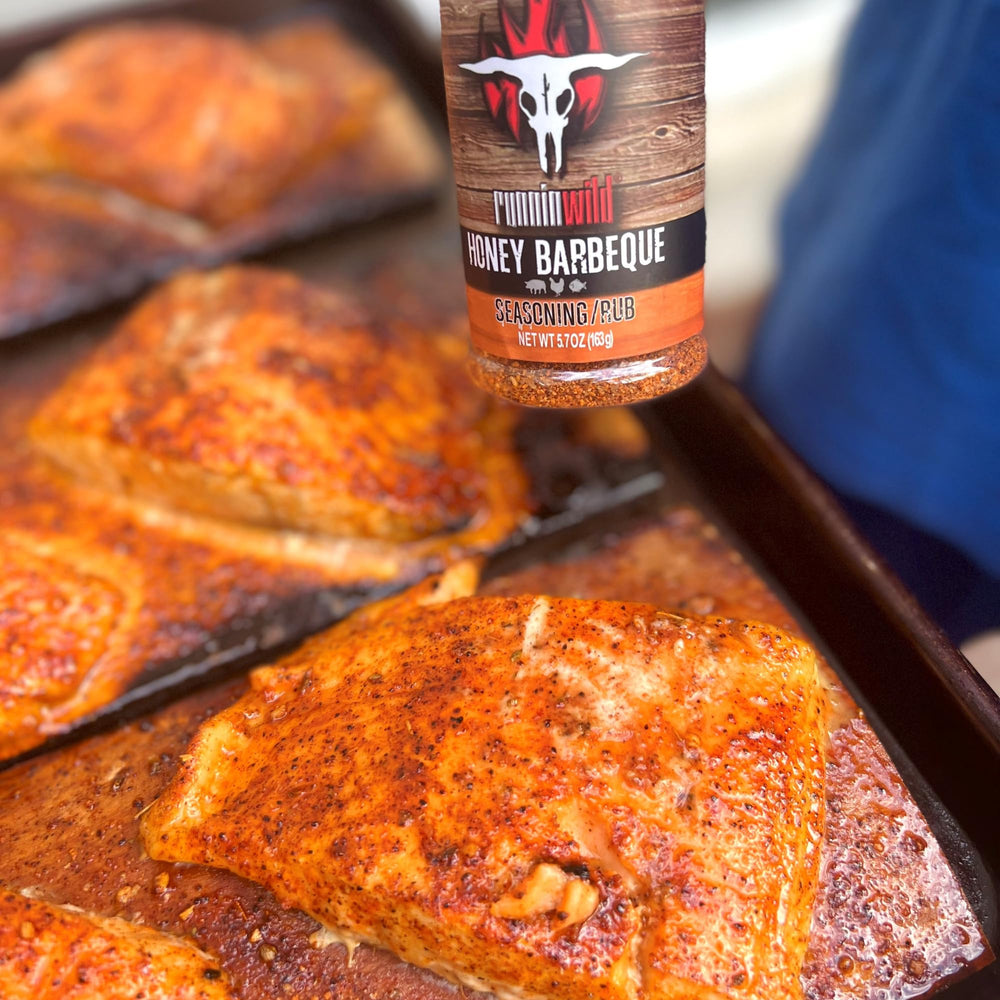 RunninWild salmón a la parrilla glaseado con el adobo dulce