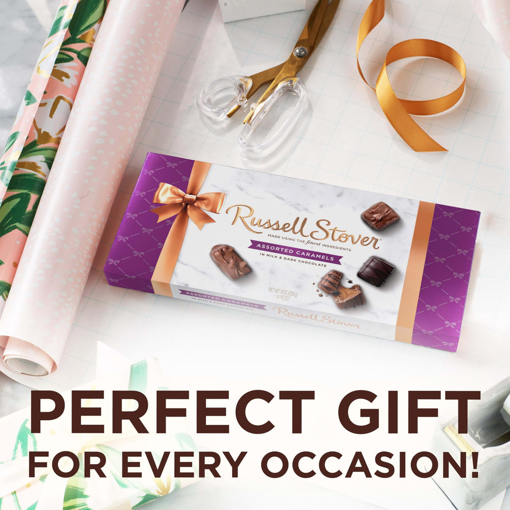 Russell Stover comparación de tamaño en mano para referencia de porción