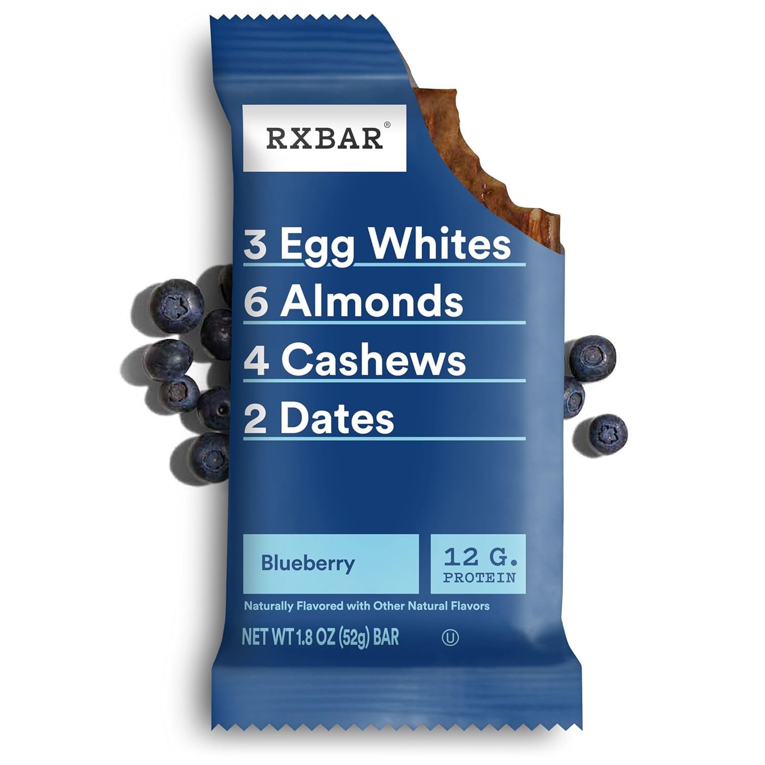 RXBAR ambiente de desayuno acompañada de bebida, opción rápida