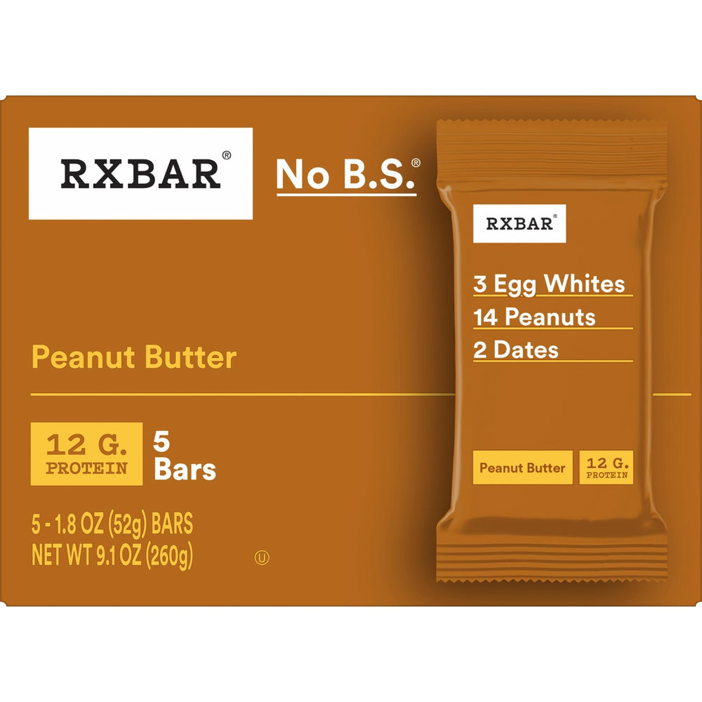 RXBAR tamaño de la barra comparado con la mano para idea de porción