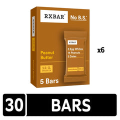 RXBAR primer plano de cacahuates y dátiles resaltando ingredientes reales