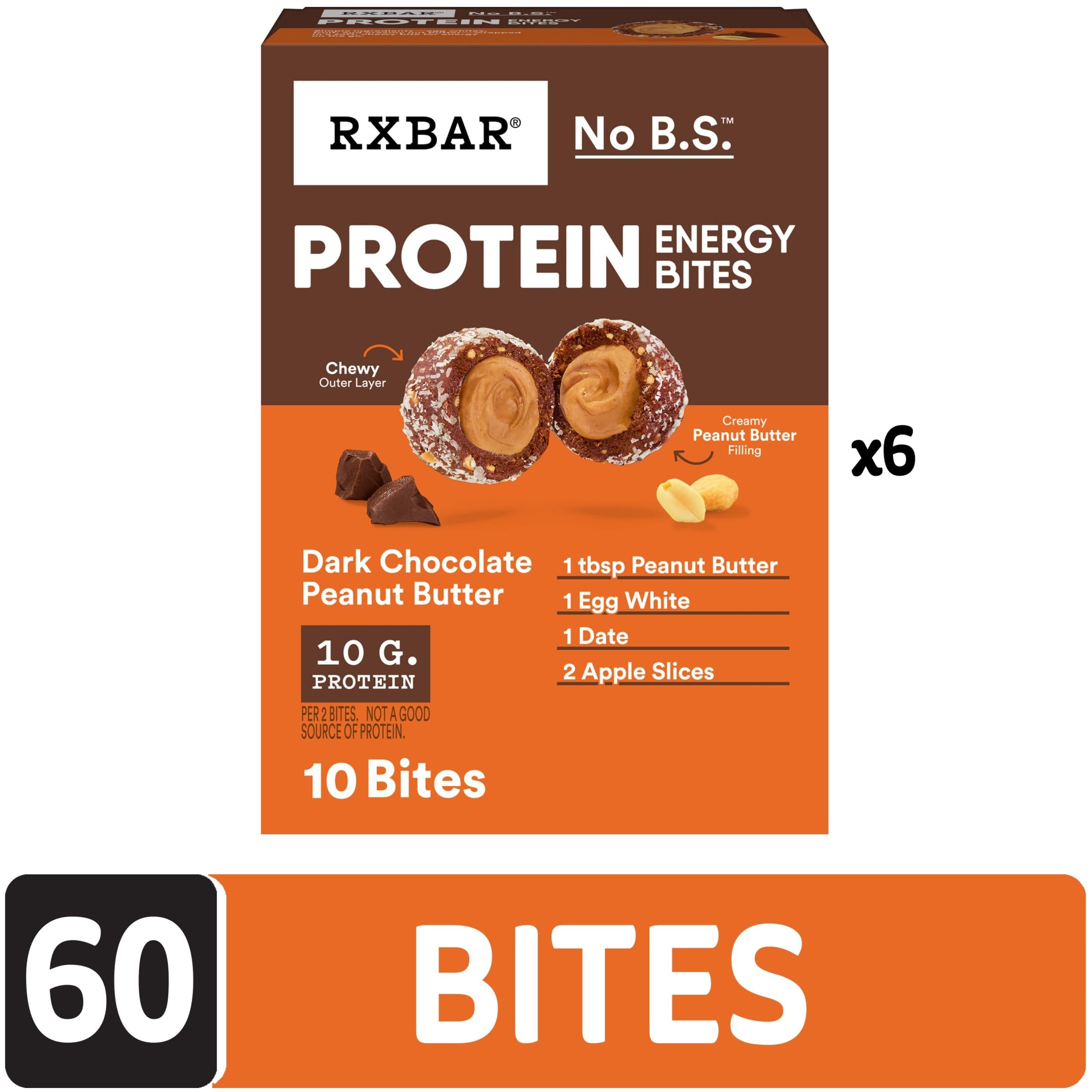 RXBAR tamaño en mano para comparar porciones fácilmente