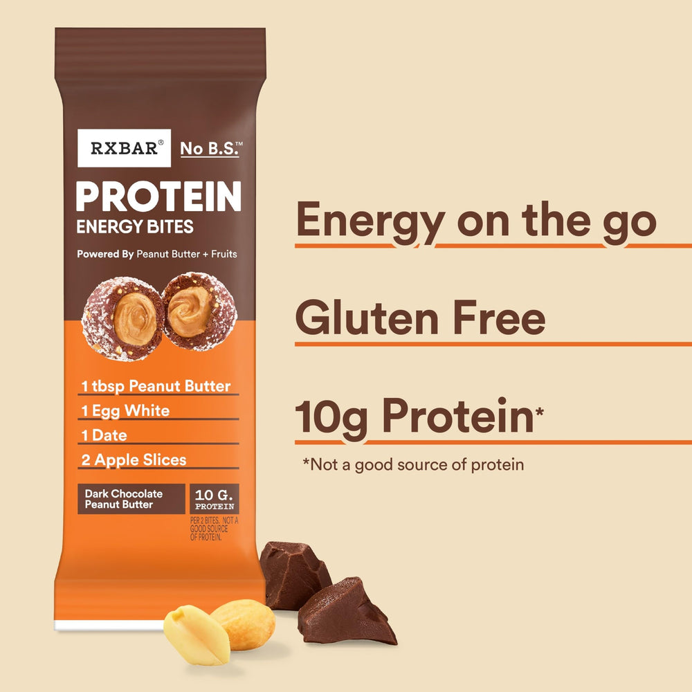 RXBAR en mochila listo para llevar y energía inmediata
